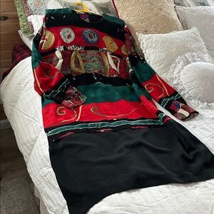 VINTAGE geometric dress Large size 18-20? K C Spencer - has flaw!